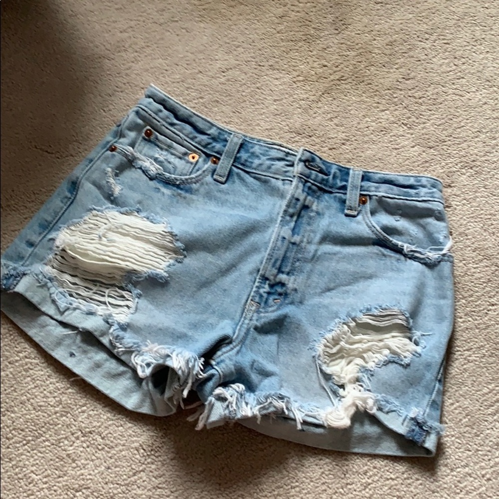 abercrombie and fitch jean shorts